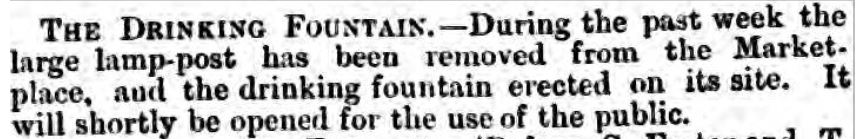 1864-09-10 Fountain to be erected.   Preston Guardian